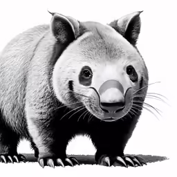 an old photo of a badger or raccoon