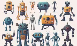 some cartoon characters from the past with different looks