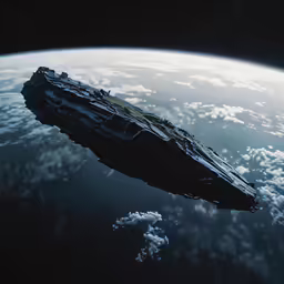 the space shuttle flies around the earth