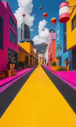 colorful buildings that are very colorful