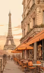 the eiffel tower is visible in this paris photo