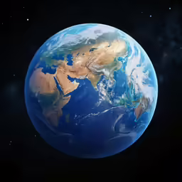 earth with stars in the background is shown