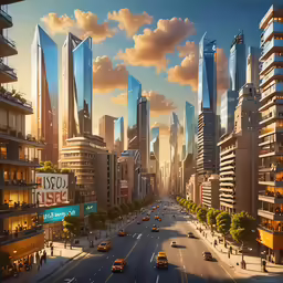 a large city filled with tall buildings covered in clouds