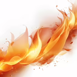 orange fire leaves are on white paper