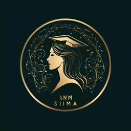 an icon for a girl in graduation attire