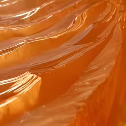 a close - up image of the layers of wax and streamers