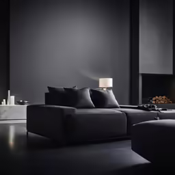 a living room that has a couch and table in it