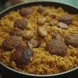 an elaborate dish of different types and flavors of food