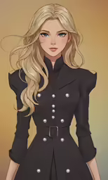 a girl in black and blonde is holding her hands on her hips