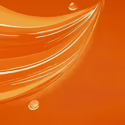 orange swirl lines in an image from the bottom with a few dots in the center