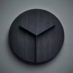 a clock with an arrow and some wood grained out