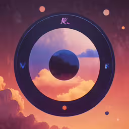 an artistic background with a circle in the center,an artwork picture with an eye in the sky