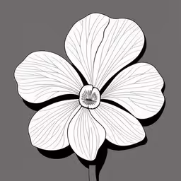 the flower is white on grey with black lines,black and white picture of an orchid on a gray background
