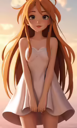 the beautiful little girl is posing for the camera