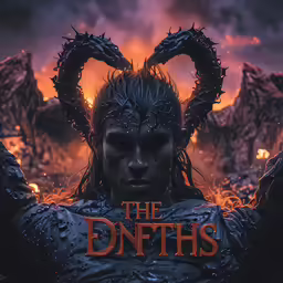 a movie poster for the d nfths with two giant monster headed creatures