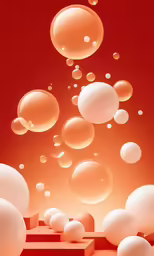 an abstract image with white bubbles coming out of it