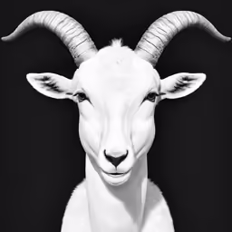 an animal with long horns on top of it