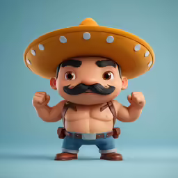 an action figure is wearing a sombrero