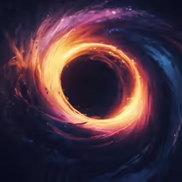 a dark colored spiral of some sort, with stars