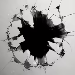 an image of an abstract art work of ink art and painting