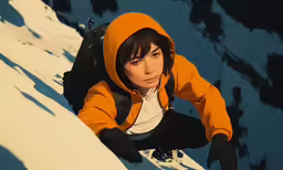 a person leaning up against a mountain top