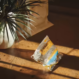 a package of snacks that is sitting on a table