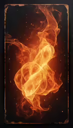 a picture of the shape of fire against a black background