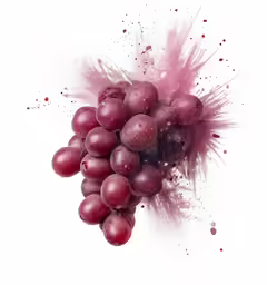 some pink and red fruit are in the middle of a liquid bomb