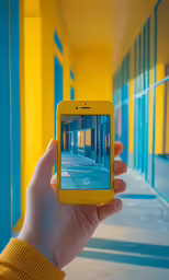 someone is holding up an image of an outside area