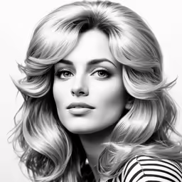 a beautiful blonde woman with a long hair