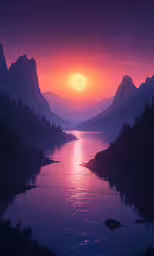 sunset at the end of a long time travel