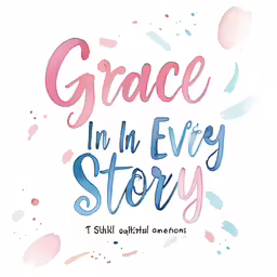 a bible poster with the words grace in it and colorful background