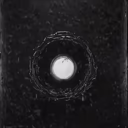an image in the middle of a frame looking at the ground