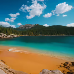 a large body of water surrounded by mountains