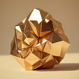 a golden object sitting on top of a table