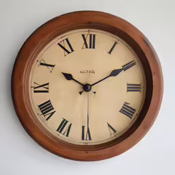 an old fashioned clock that is on a wall