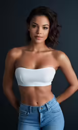 a beautiful young woman with a very large breast