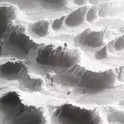 snow covered rocks and mountains as the sun is shining