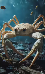 close up of a weird looking animal with two legs