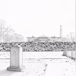 an outdoor area has a small toilet with no lid