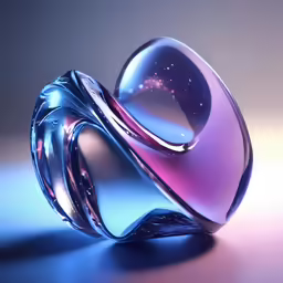the glass bowl is shaped like a twisted rosette