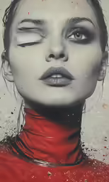 an image of a woman with her eyes closed