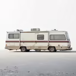 an rv on top of a sandy beach