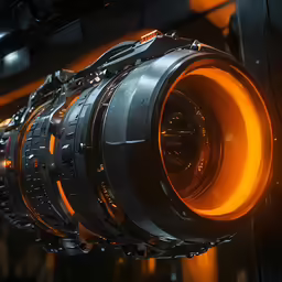 the inside of an industrial machine with a metal shaft