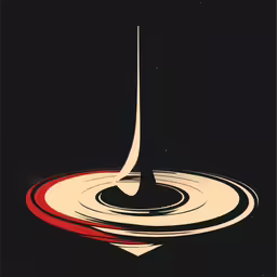 a poster for an event in the center of a circle with red and white shapes on it