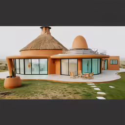 a house that is standing in the grass