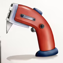 a colorful machine is sticking out of its head