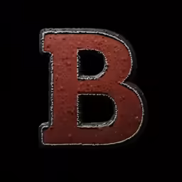 letter b made out of water drops and dust