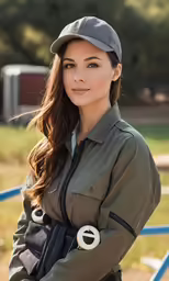 young beautiful woman wearing a hat and dress while posing for the camera