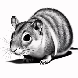 a small animal with one large eye and a tail
